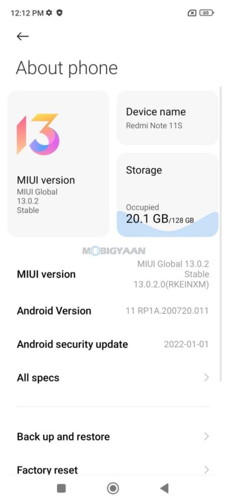 Redmi Note 11S Review Software UI 8