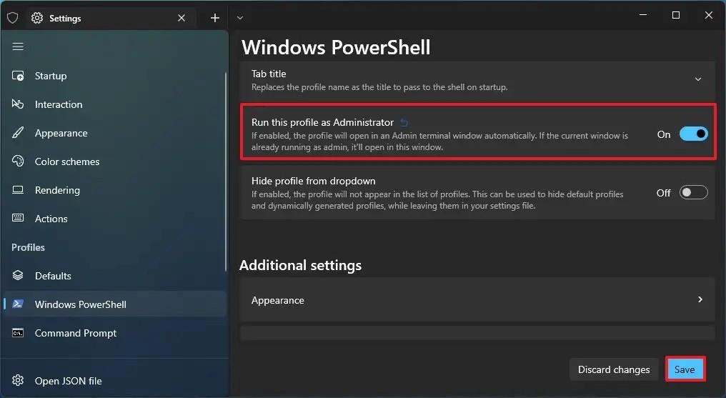 Always Open PowerShell as Admin in Windows 11