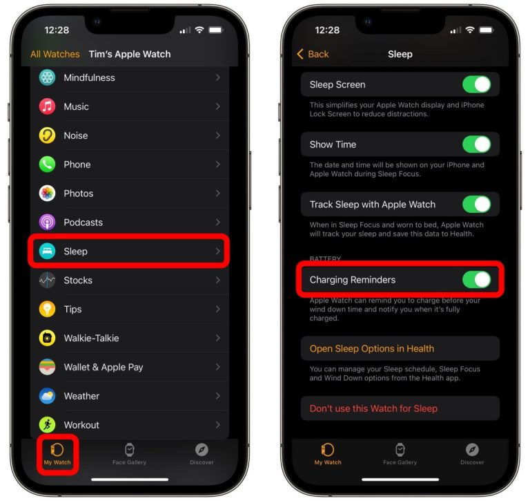 How to quickly enable charging reminders on Apple Watch