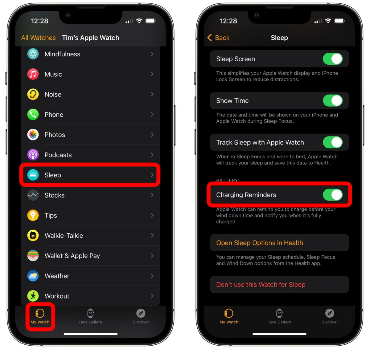 Apple Watch Charging Reminders