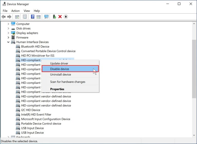 How to disable touchscreen on Windows laptop