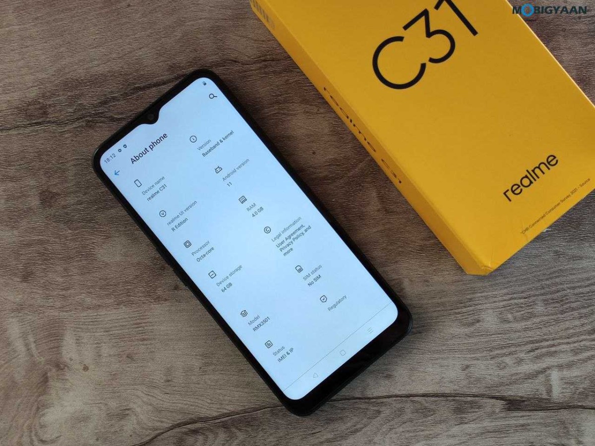 realme C31 Review Design Display Cameras 8