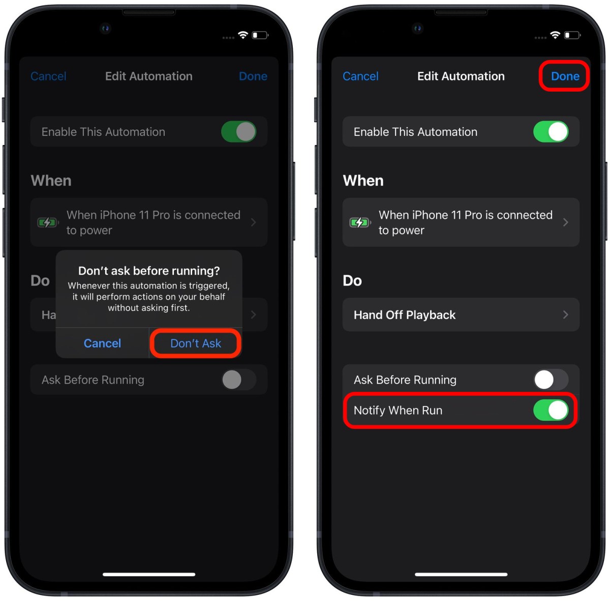 Disable Shortcuts Automation Notification on Apple iPhone