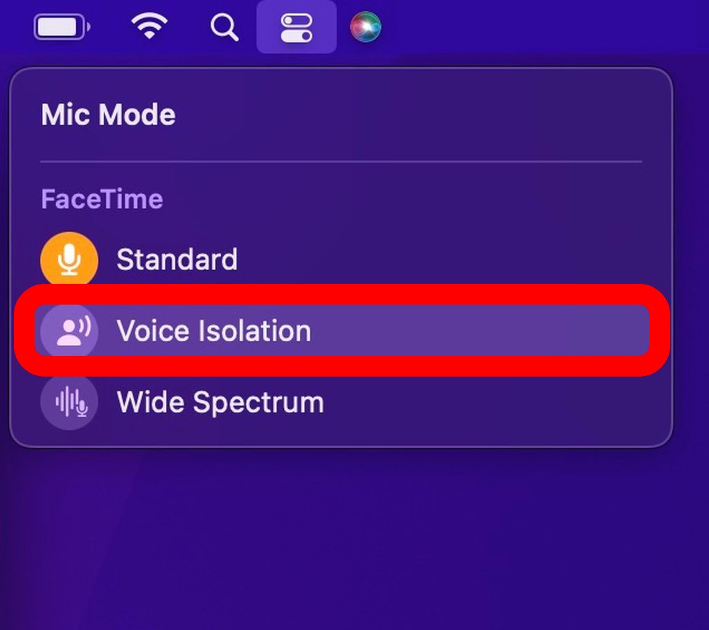 Apple Facetime Voice Isolation