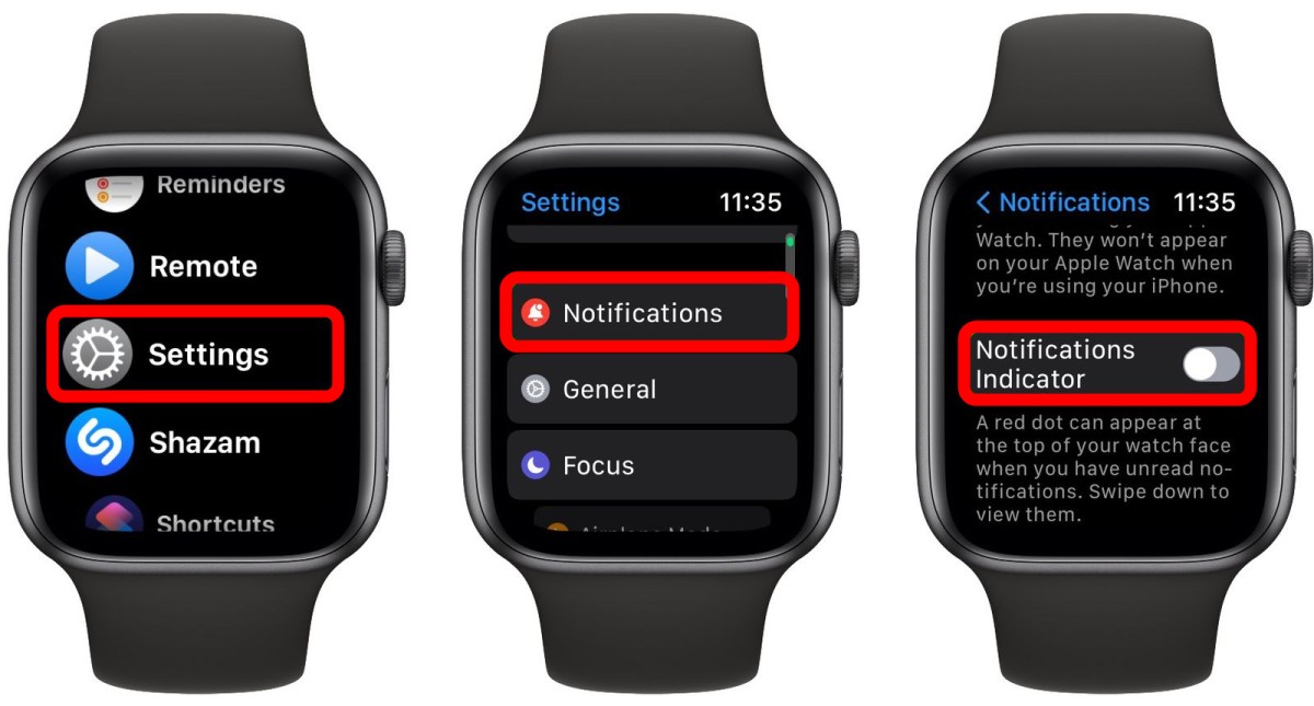Hide Notification Indicator on Apple Watch