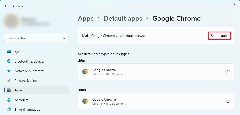 Change Defaut Web Browser in Windows 11