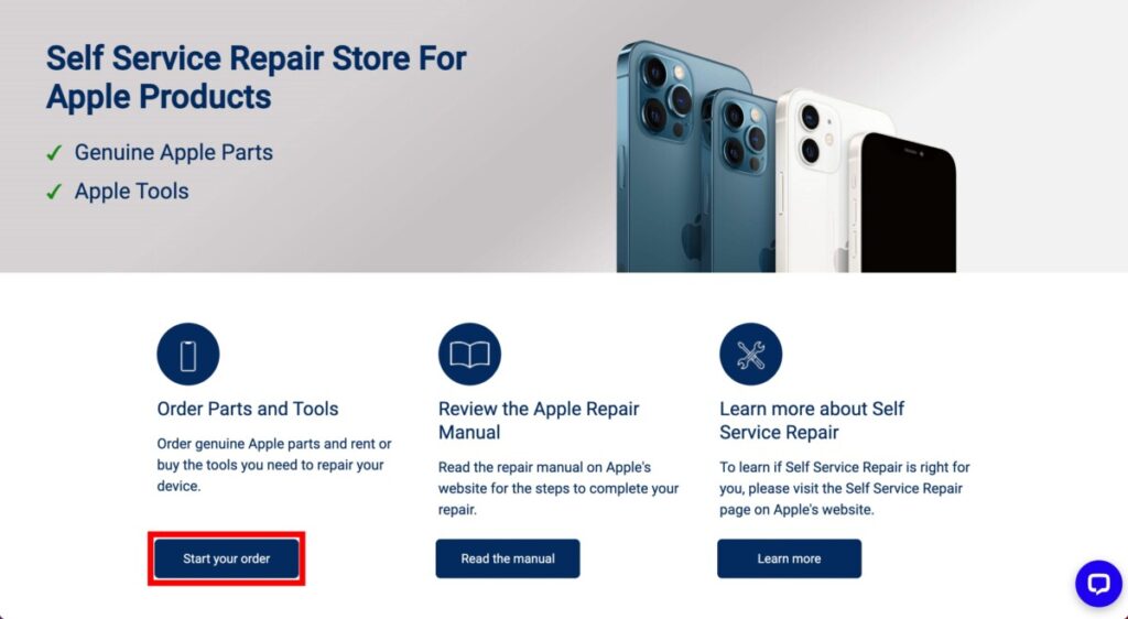 How to start an Apple iPhone SelfService Repair