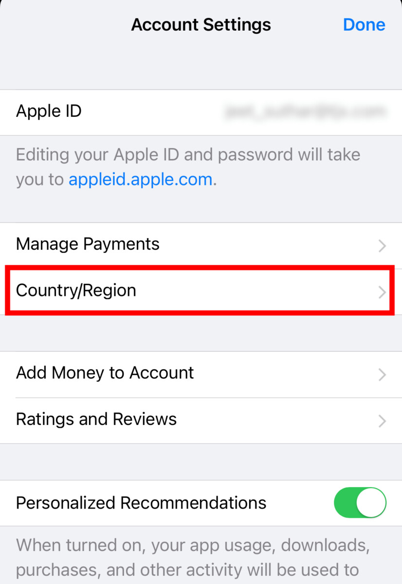 Change Apple iPhone Region or Location