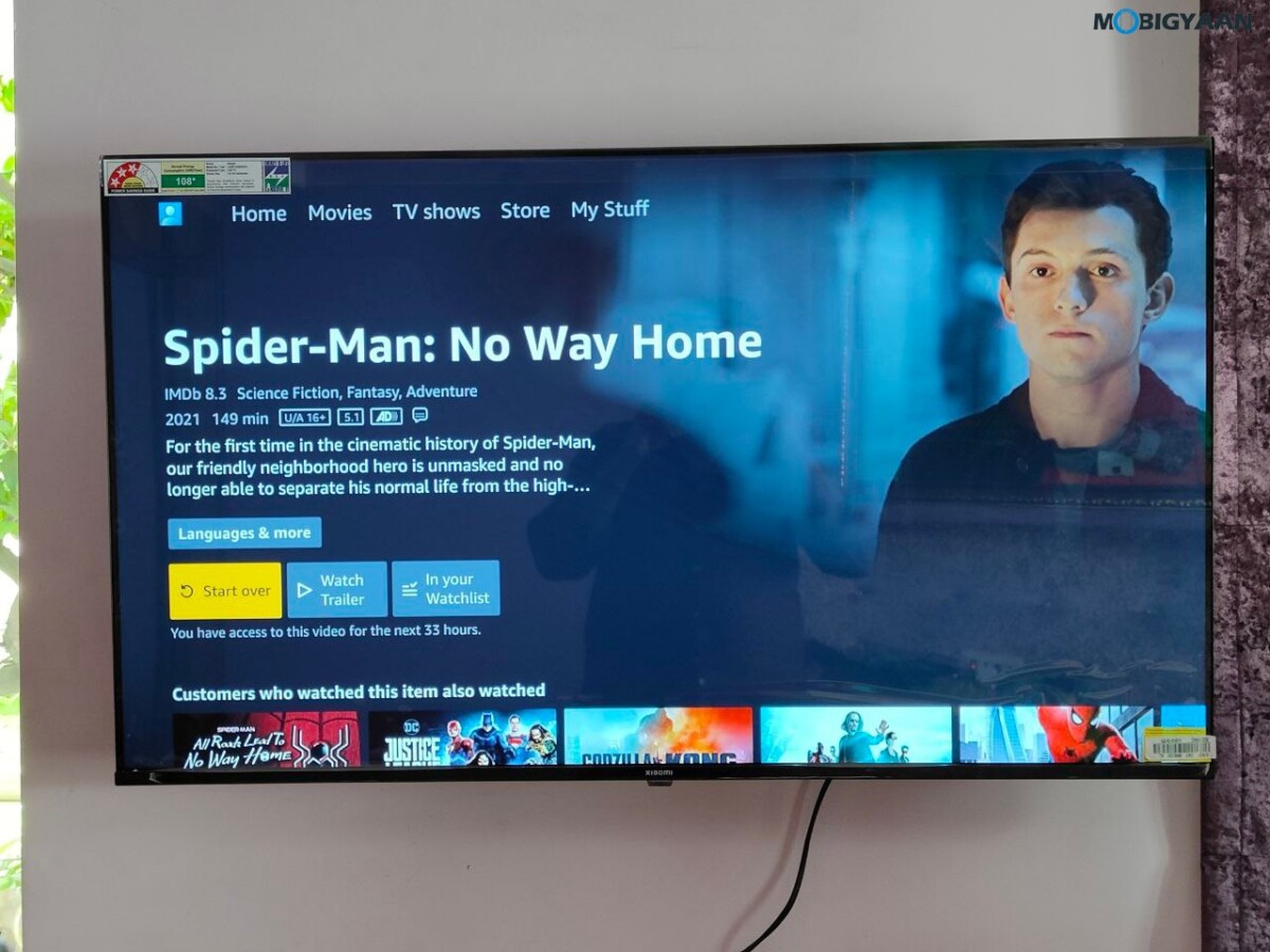 Xiaomi Smart TV 5A 43 inch Review Design Display 8