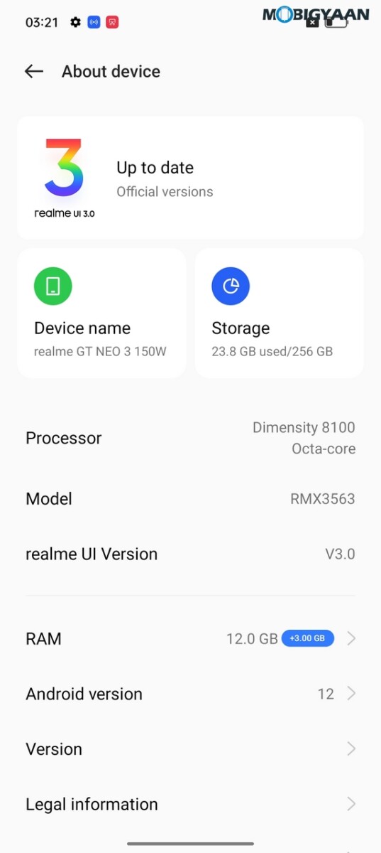 realme GT Neo 3 Review realme UI 3 10