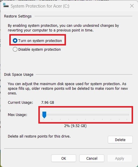How to Create a System Restore Point in Windows 11 3