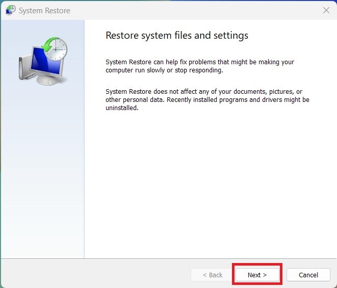 Как создать точку восстановления системы в Windows 11-4 