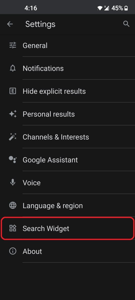 Как настроить виджет поиска Google на Android_3 