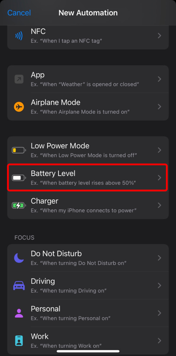 Apple iPhone Auto Low Power Mode