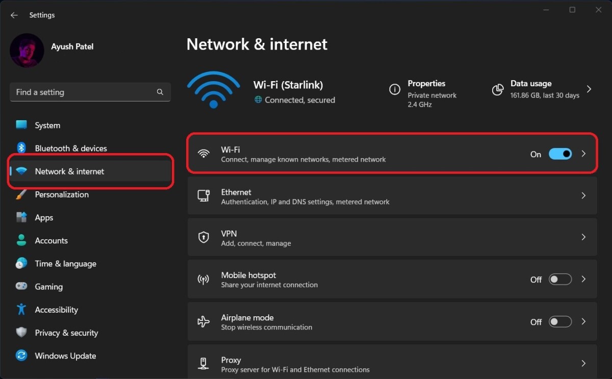 Finding MAC Address Using The Settings App 1