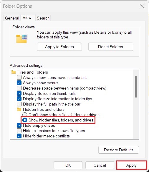 How to Access Hidden Files Folders