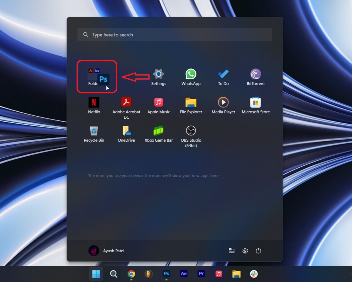 How to Create Use Folders in Windows 11 Start Menu 3