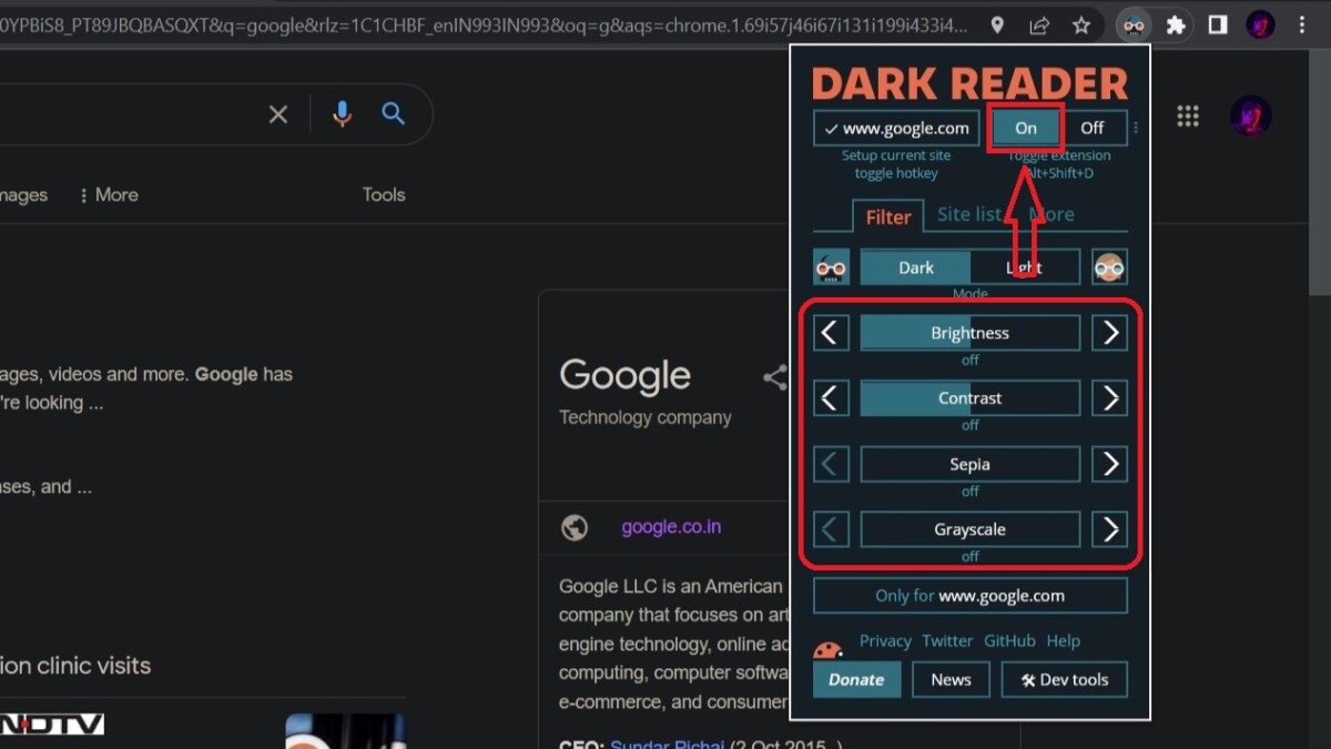 How to Enable Dark Mode on all Websites in Google Chrome 3