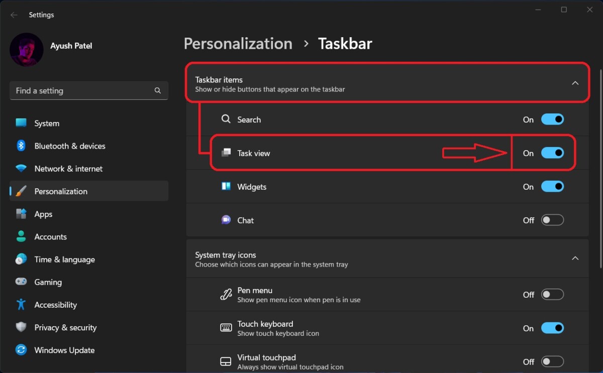 How to Enable Task View