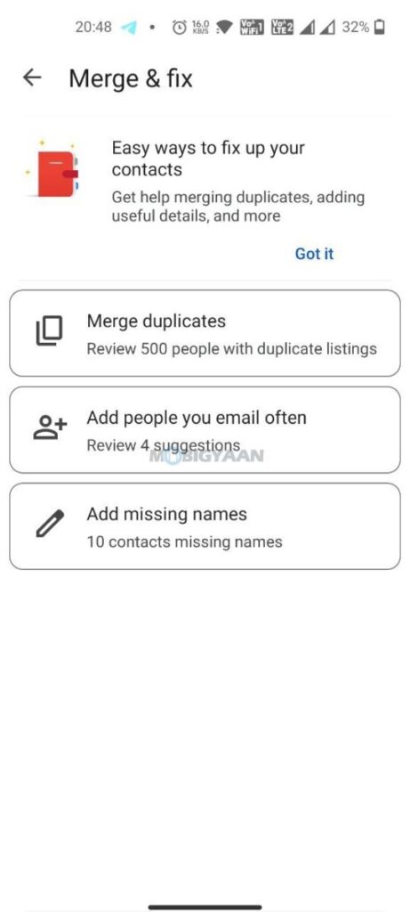 How to merge duplicate contacts on your Android smartphone 2