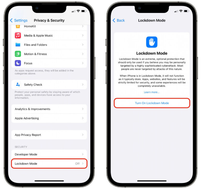 How to easily enable Lockdown Mode on Apple iPhone running iOS 16