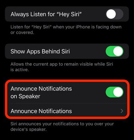 Apple iPhone Siri Announce Notifications
