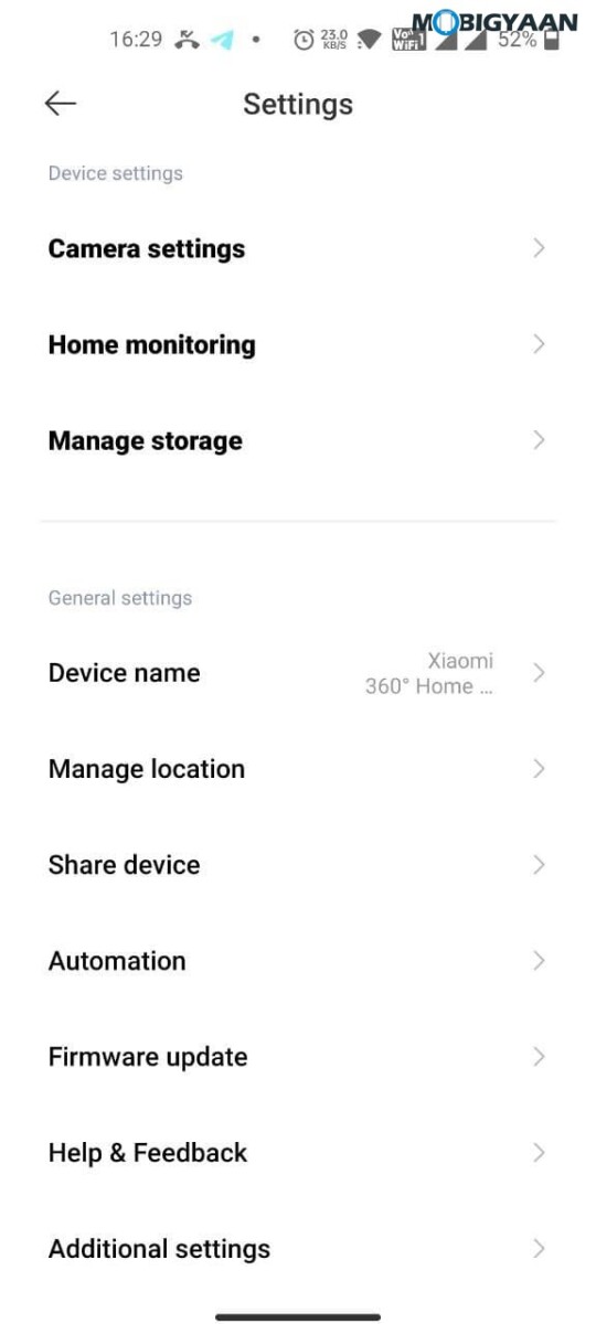 Xiaomi 360 Home Security Camera 1080p 2i Review Mi Home App 3