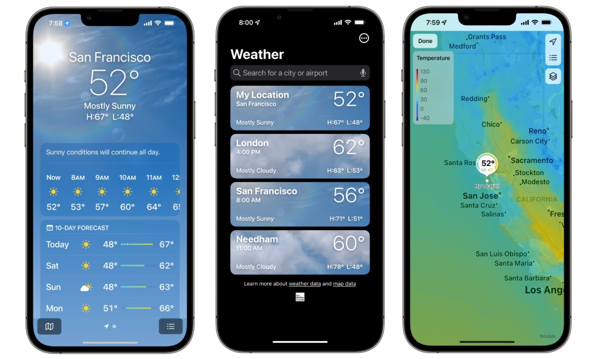 Apple iPhone Weather App