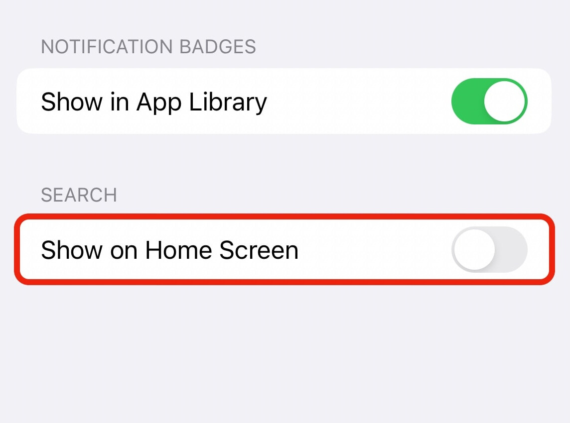 Disable Home Screen Search Button on Apple iPhone