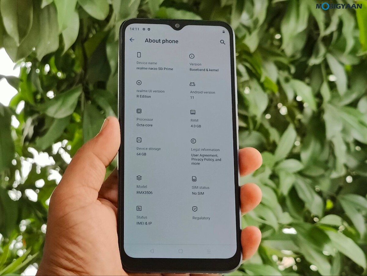 realme Narzo 50i Prime Review Design Build Quality 2