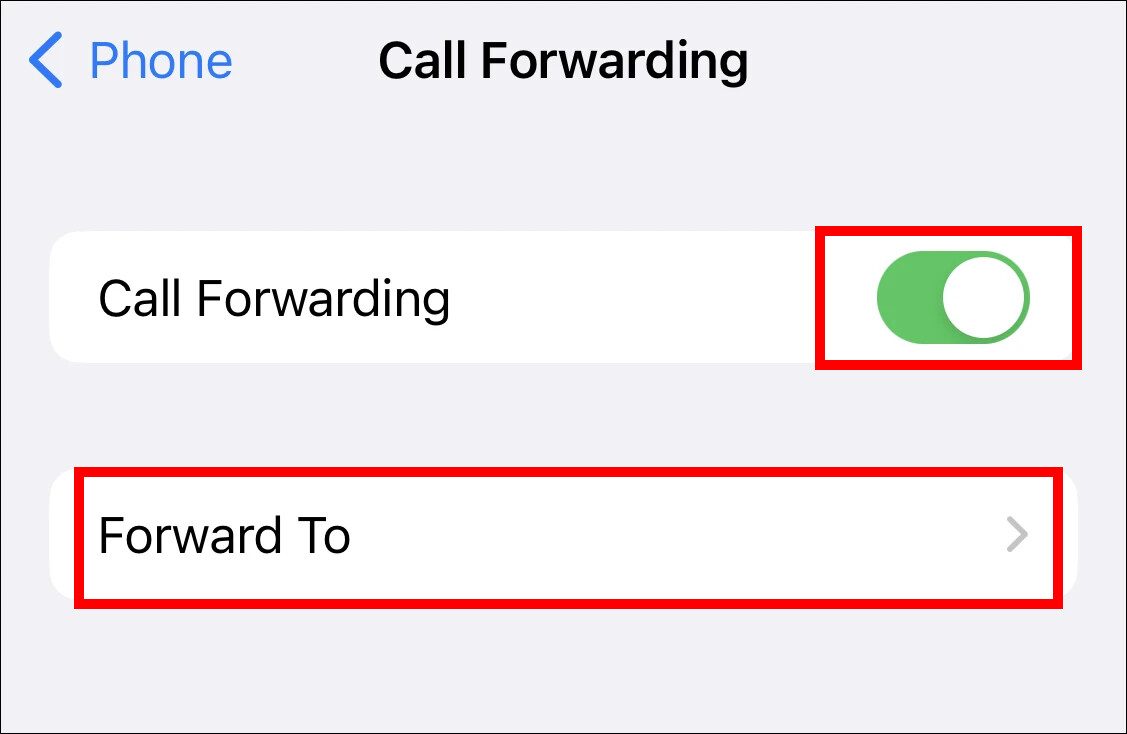 Apple iPhone Call Forwarding