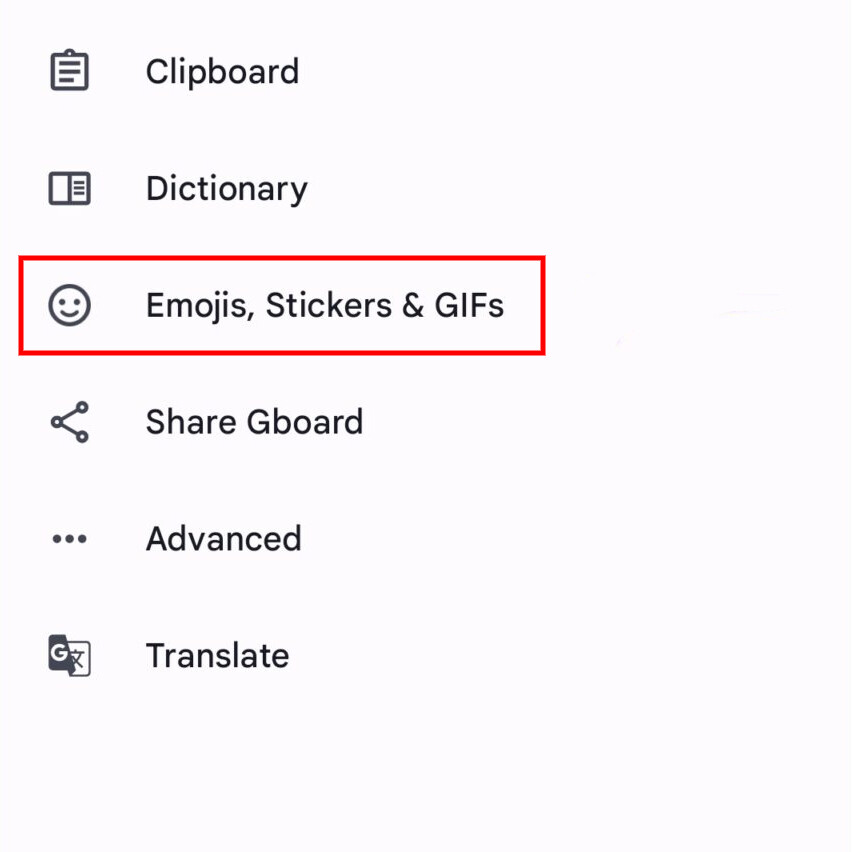 Enable Stickers in Gboard on Android