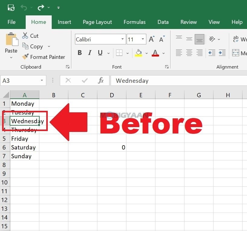 How to hide cell data in Microsoft Excel 6