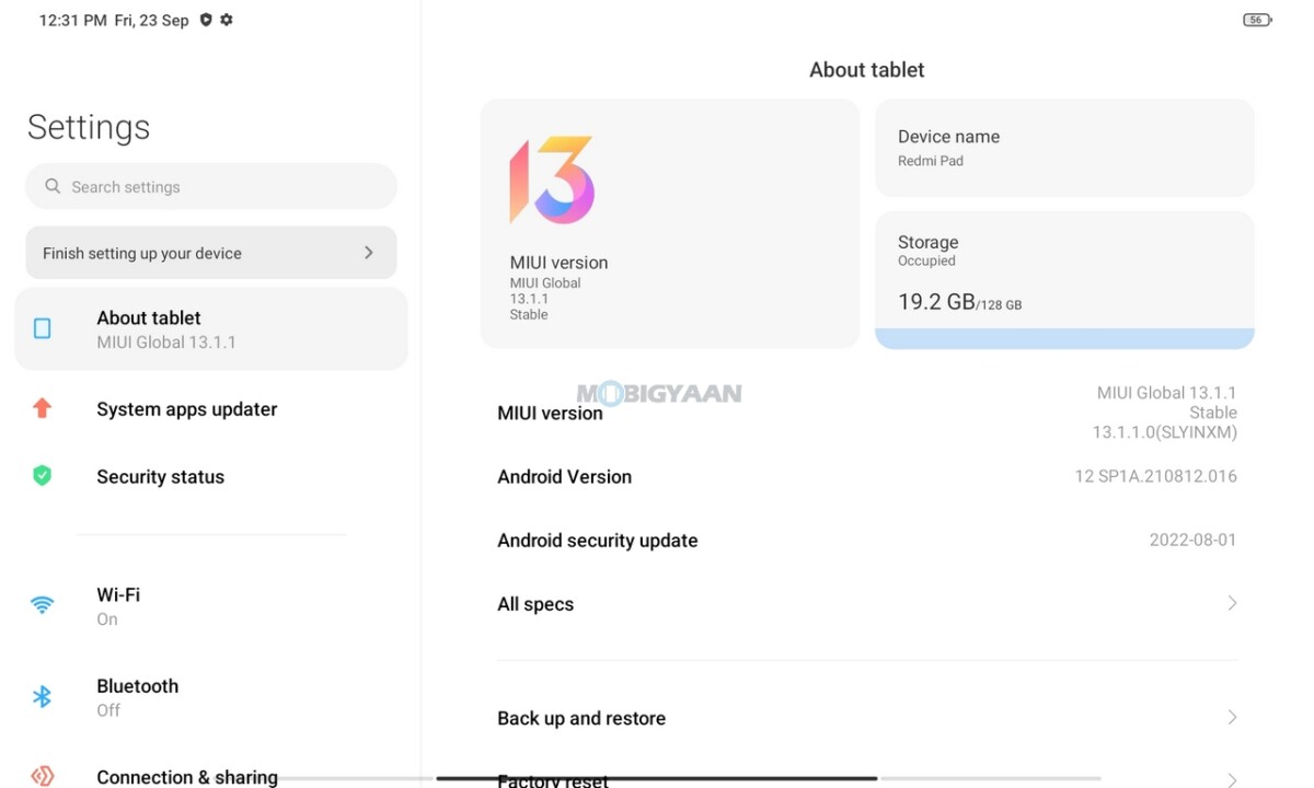 Redmi Pad Review MIUI 13.1.1 Android 12 9