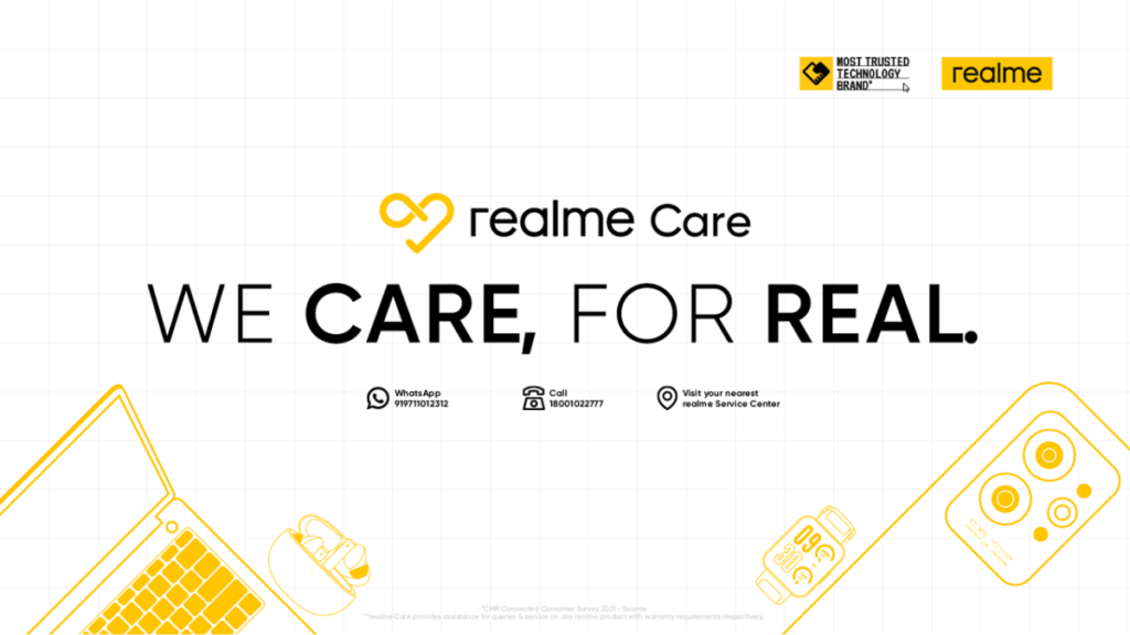 realme introduces realme Care Service System and realme Care plan India 2