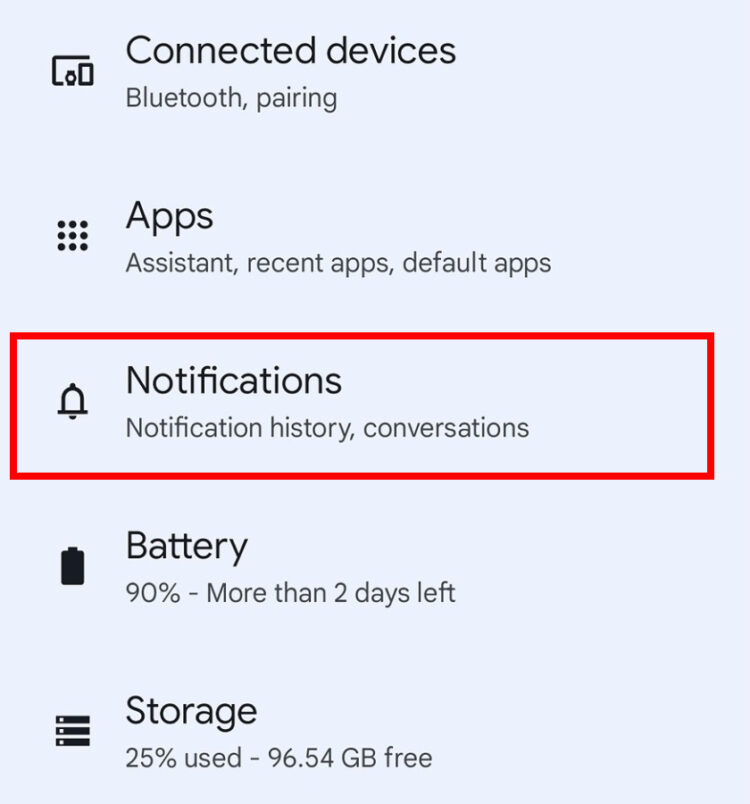 How to remove app exceptions from Do Not Disturb on Android smartphone