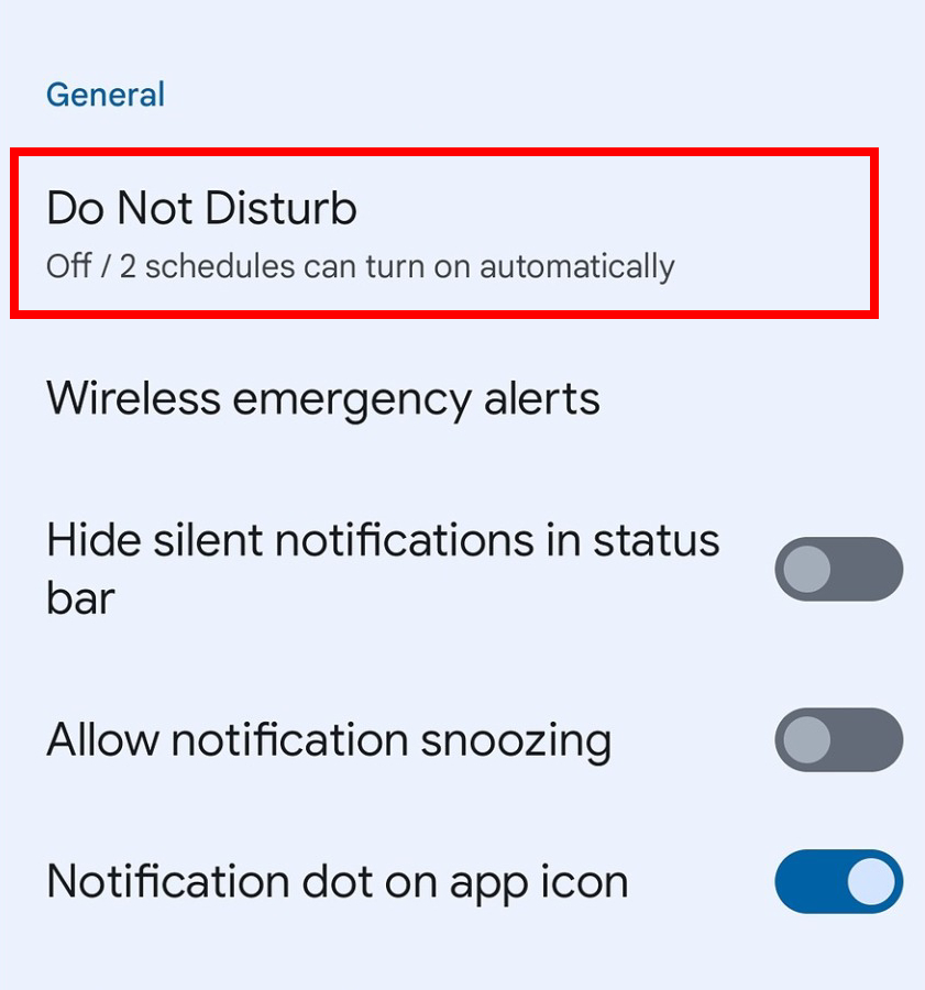 Android Do Not Disturb App Exception