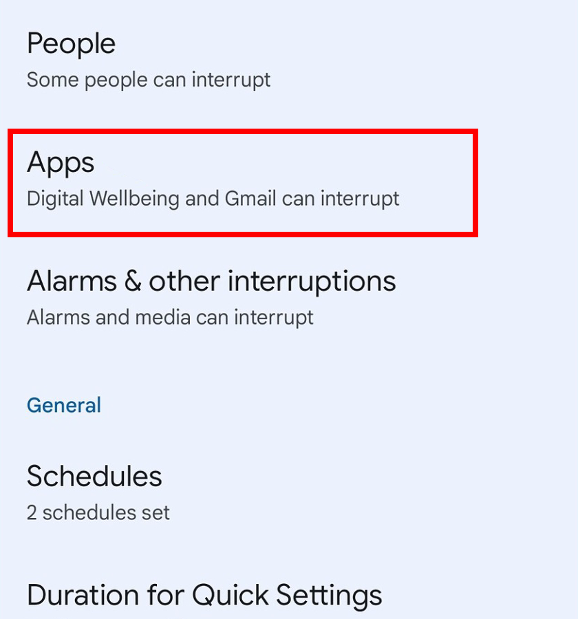 Android Do Not Disturb App Exception