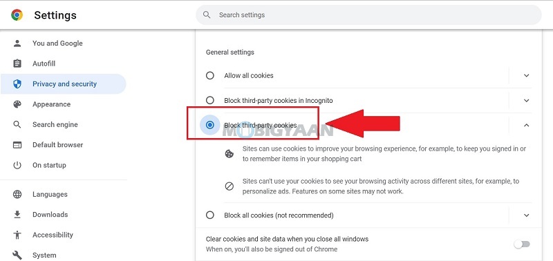 How to automatically block third party cookies in Google Chrome 1
