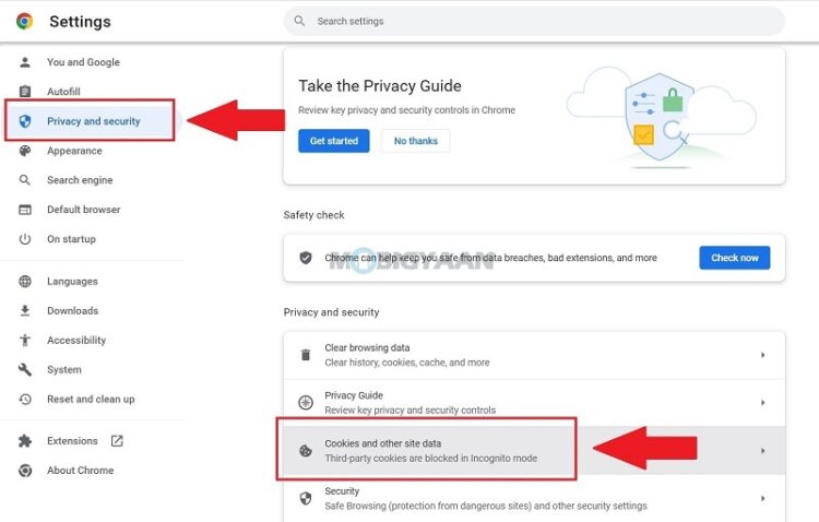 How to automatically block third-party cookies in Google Chrome