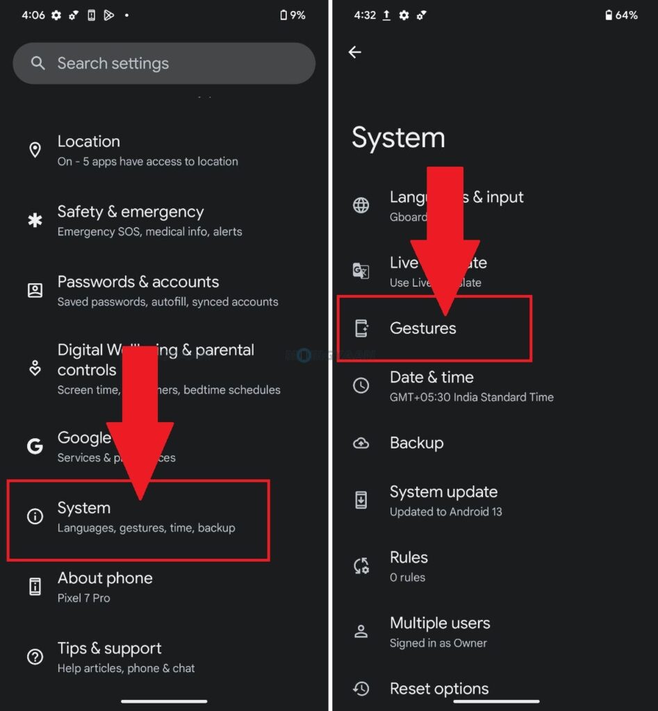 open camera in google