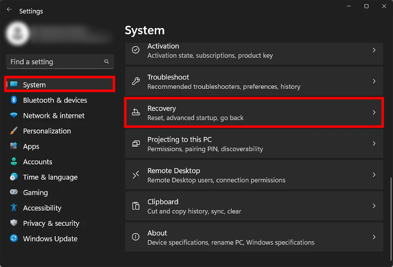 BIOS Settings from Windows Recovery Environment (WinRE)