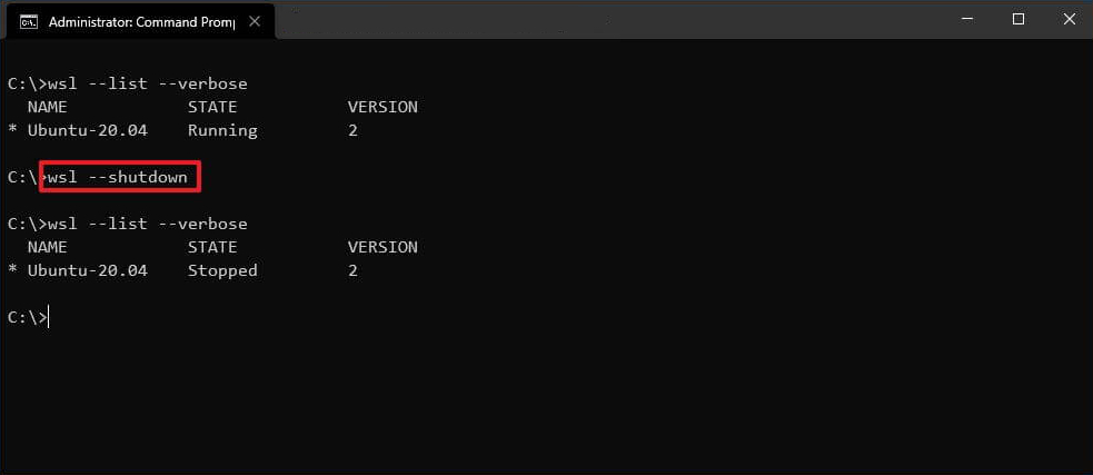 Windows 11 Terminal All WSL Command Prompt
