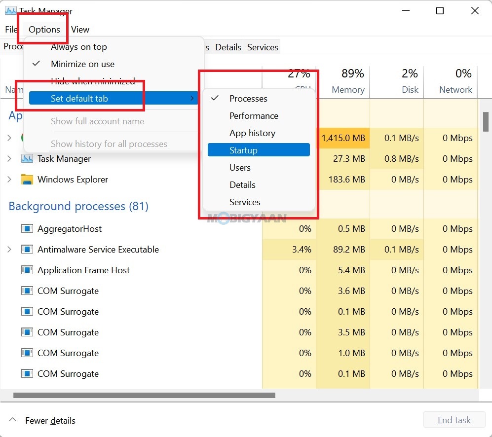 Windows 11 tips and tricks task manager tabs