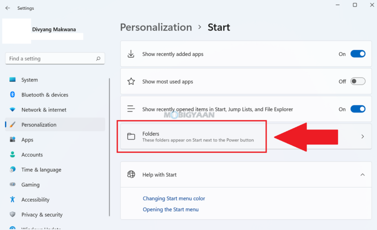 How to add folders to Start menu for quick access in Windows 11