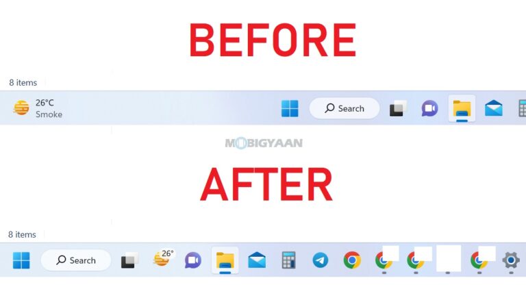 How to move icons on the left side in Taskbar [Windows 11]