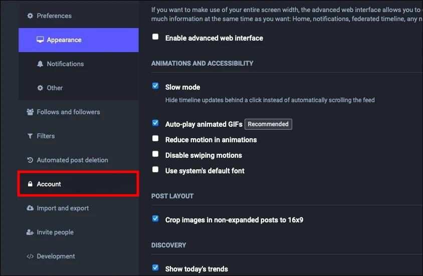 Redirect Mastodon Account