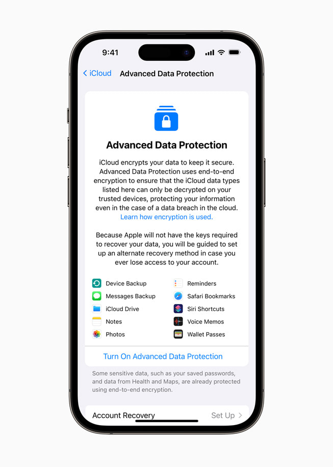 Apple iPhone iCloud Advanced Data Protection