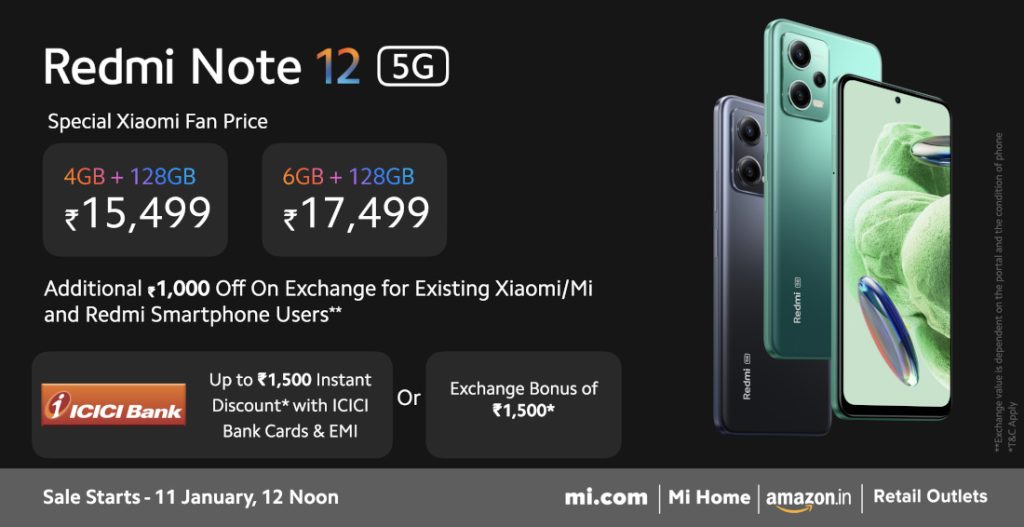 Redmi Note 12 5G India