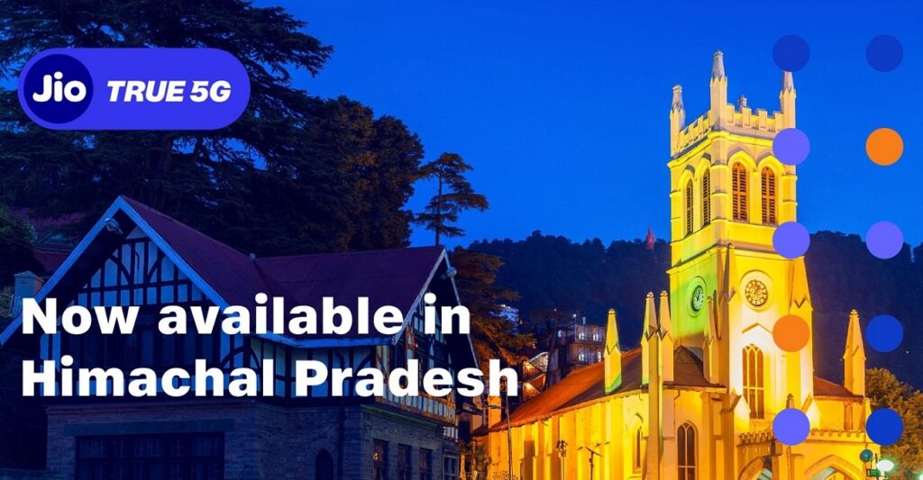 Reliance Jio True 5G Shimla Hamirpur Nadaun and Bilaspur in Himachal Pradesh